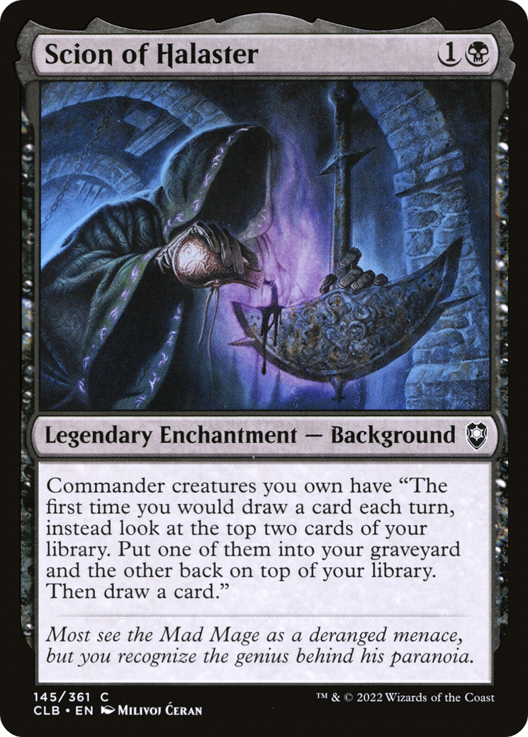 Scion of Halaster (CLB-145) - Commander Legends: Battle for Baldur's Gate Foil-1