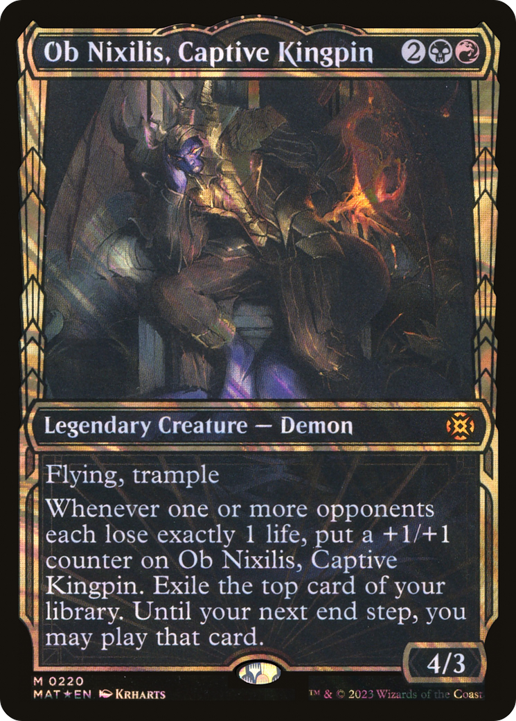 Ob Nixilis, Captive Kingpin (Showcase Halo Foil) [March of the Machine: The Aftermath]-1