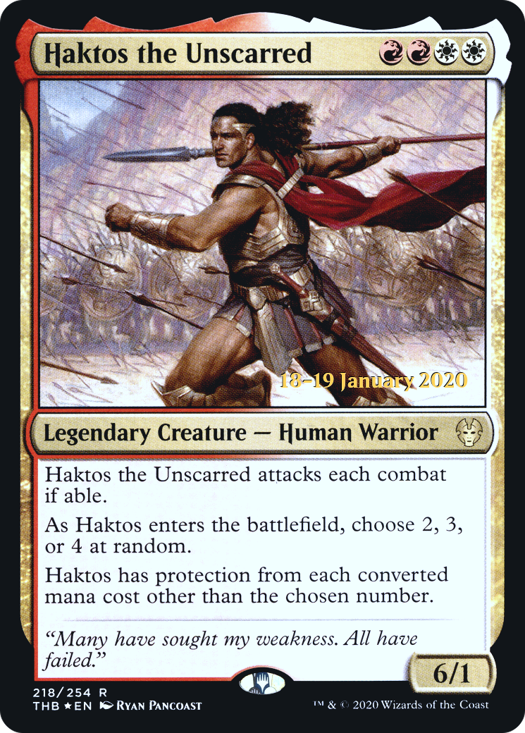 Haktos the Unscarred [Theros Beyond Death Prerelease Promos]-1