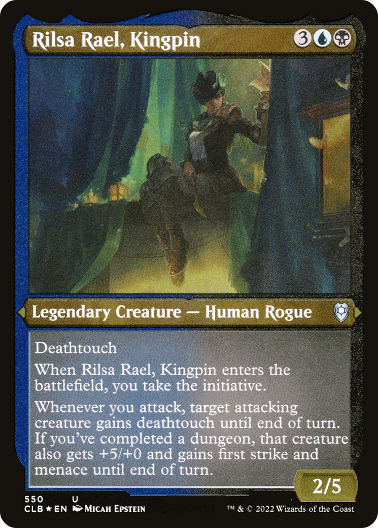 Rilsa Rael, Kingpin (CLB-550) - Commander Legends: Battle for Baldur's Gate Etched Foil-1
