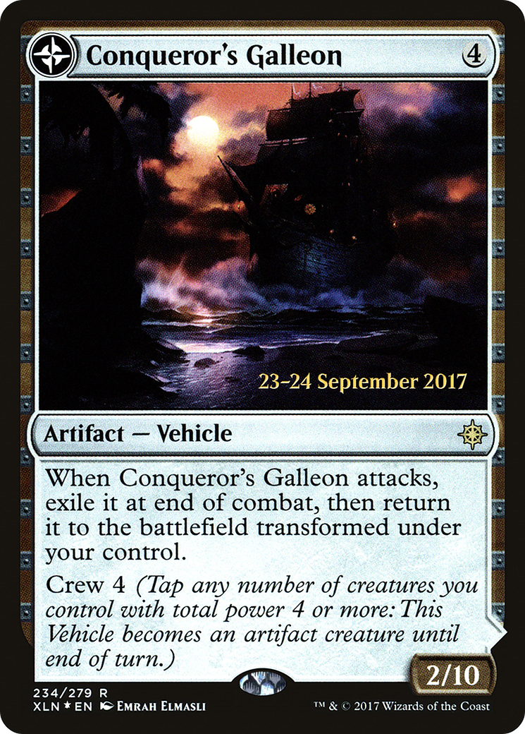 Conqueror's Galleon // Conqueror's Foothold [Ixalan Prerelease Promos]-3