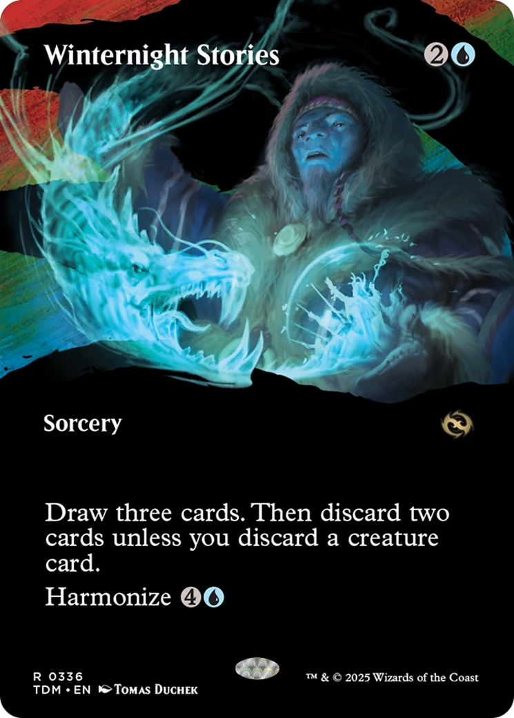 Winternight Stories (Borderless) (TDM-336) - Tarkir: Dragonstorm: (Showcase) (Borderless) Foil-1