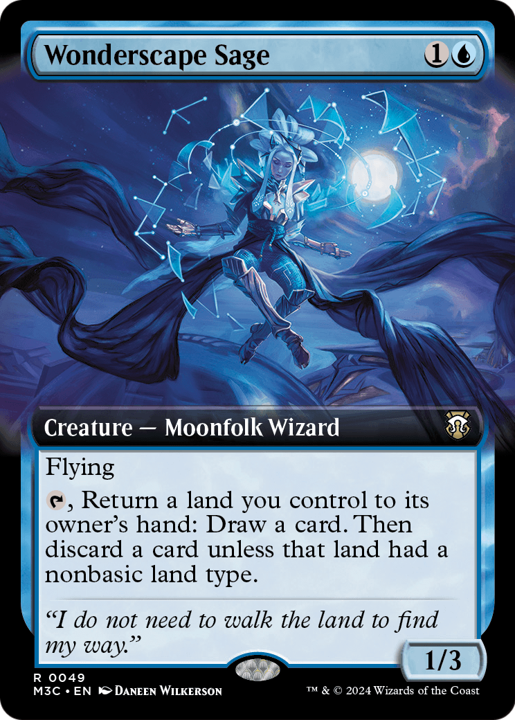 Wonderscape Sage (Extended Art) [Modern Horizons 3 Commander]-1