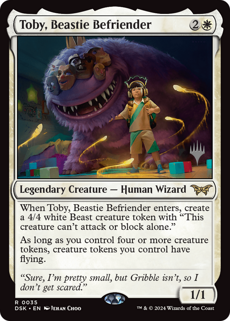 Toby, Beastie Befriender (Promo Pack) [Duskmourn: House of Horror Promos]-1