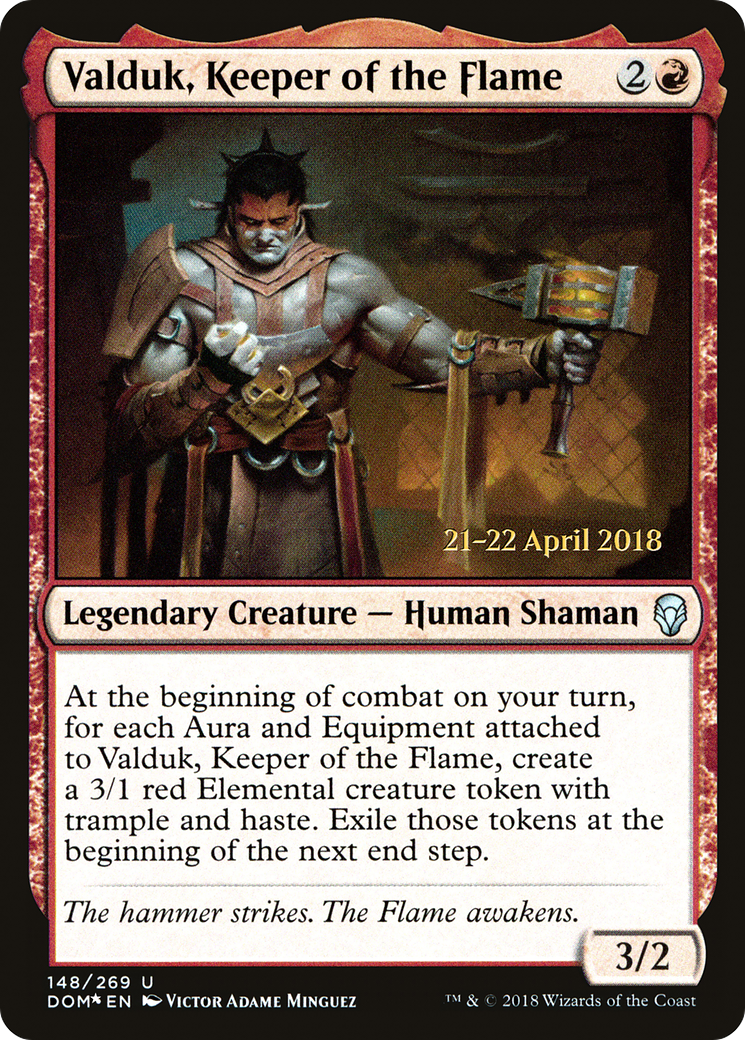Valduk, Keeper of the Flame (PRE-148) - Dominaria Promos Foil-1