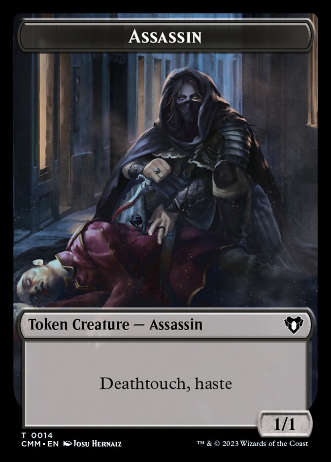 Treasure // Assassin Double-Sided Token [Commander Masters Tokens]-2