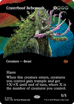 Craterhoof Behemoth (Borderless) [Tarkir: Dragonstorm]-1