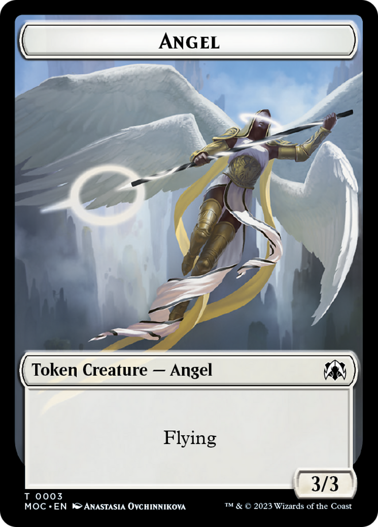 Angel (3) // Demon Double-Sided Token [March of the Machine Commander Tokens]-1