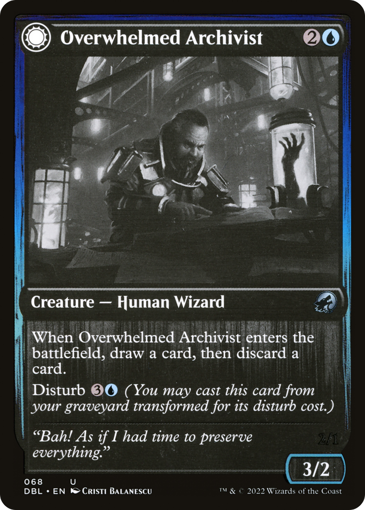 Overwhelmed Archivist // Archive Haunt [Innistrad: Double Feature]-3