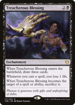 Treacherous Blessing (PPTHB-117P) - Theros Beyond Death Promos-1