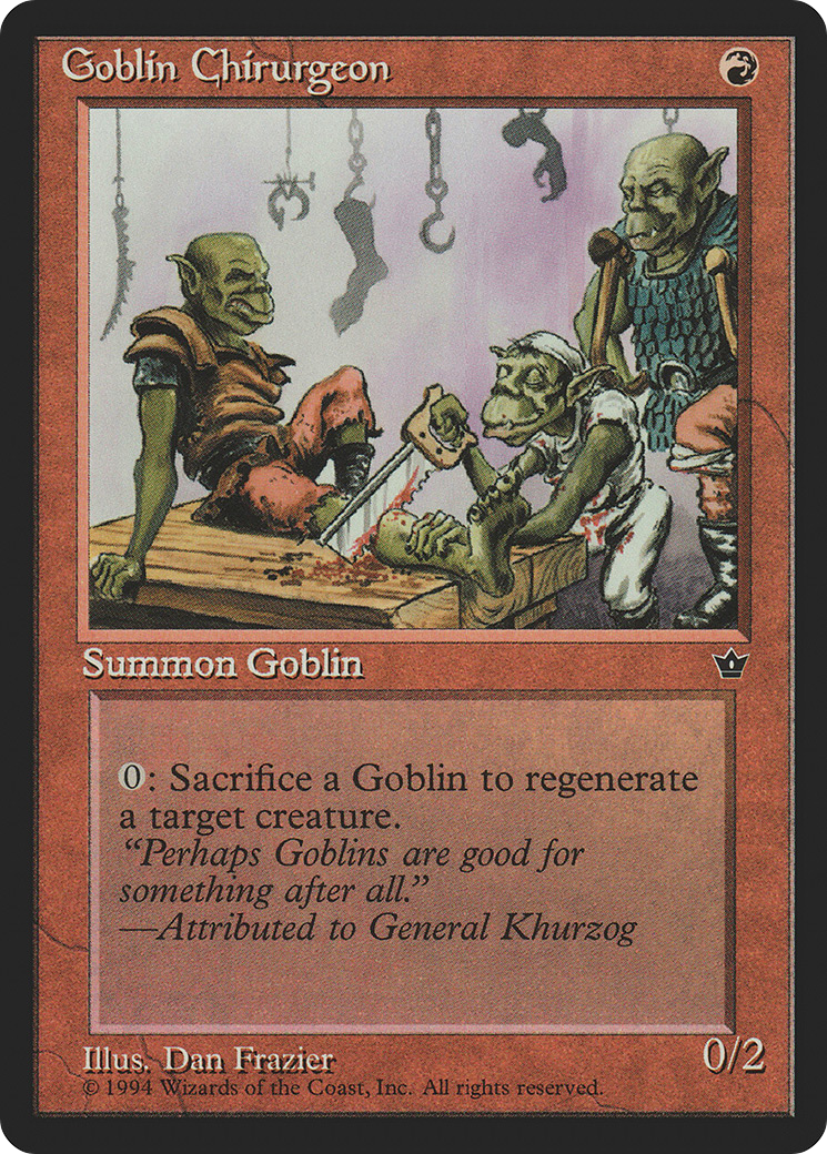 Goblin Chirurgeon (Dan Frazier) [Fallen Empires]-1