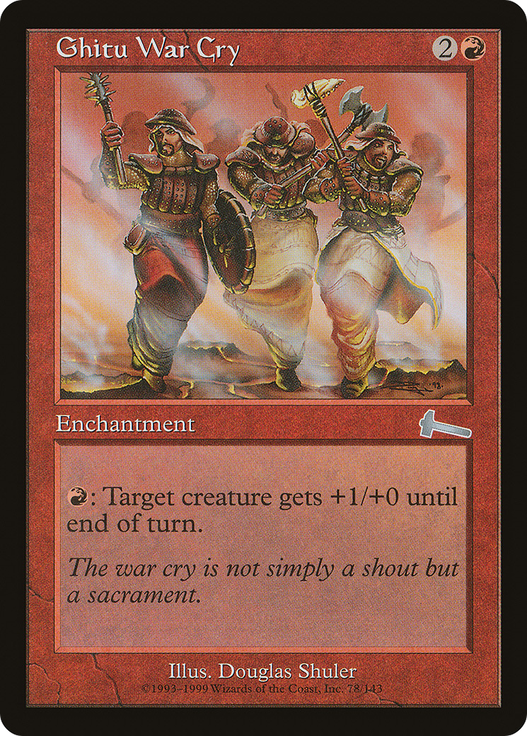 Ghitu War Cry [Urza's Legacy]-1