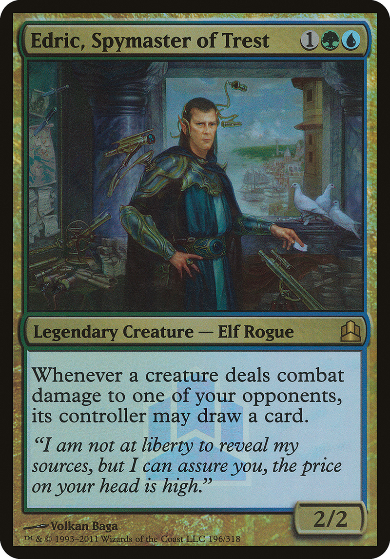 Edric, Spymaster of Trest (Launch) (Oversized) [Commander 2011 Oversized]-1