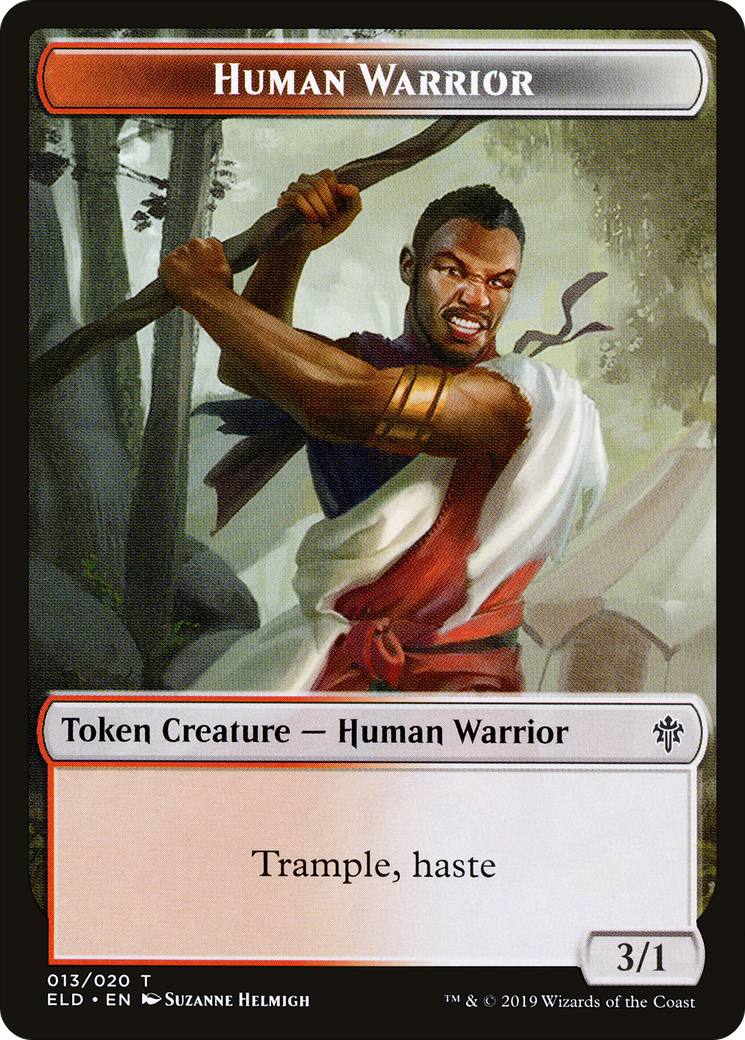 Human Warrior (TELD-013) - Throne of Eldraine Tokens Foil-1