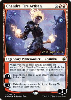 Chandra, Fire Artisan [War of the Spark Prerelease Promos]-1