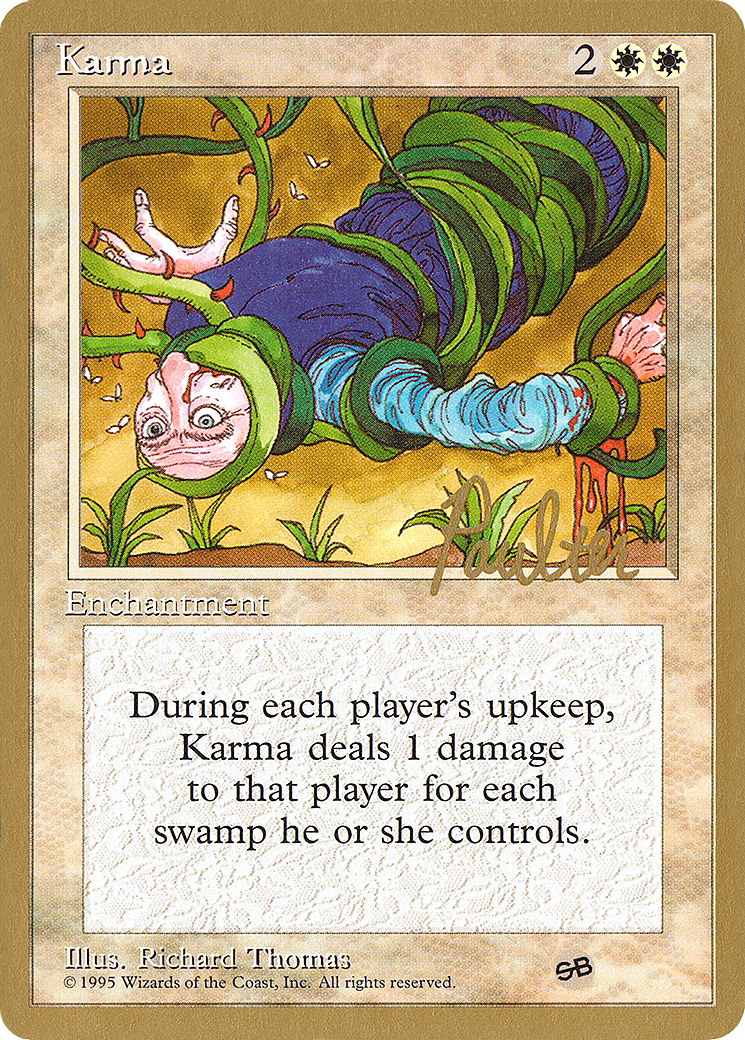 Karma - 1996 Preston Poulter (4ED) (SB) (WCD-) - Pro Tour Collector Set-1