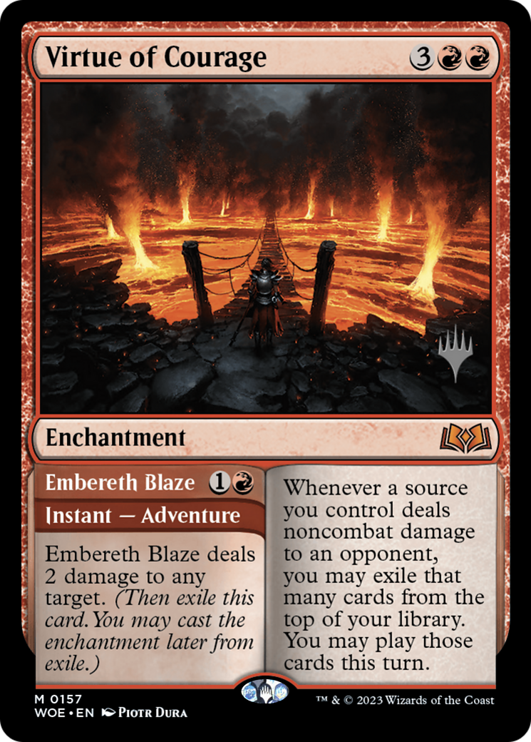 Virtue of Courage (PPWOE-157) - Wilds of Eldraine Promos-1