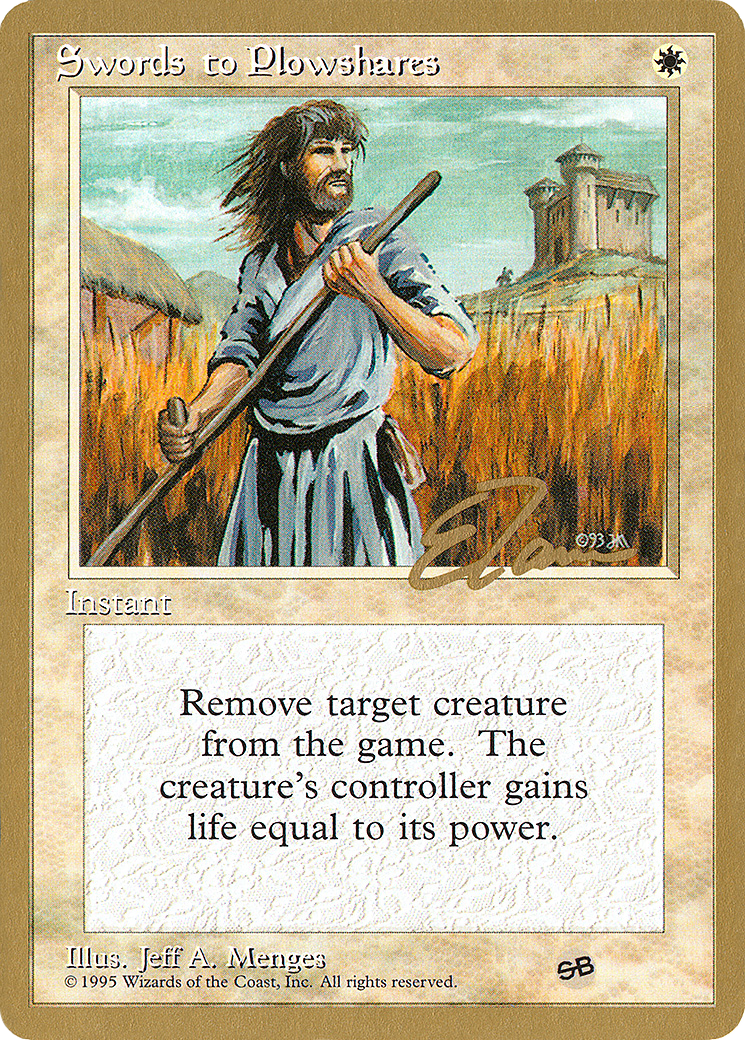 Swords to Plowshares - 1996 Eric Tam (4ED) (SB) (WCD-) - Pro Tour Collector Set-1