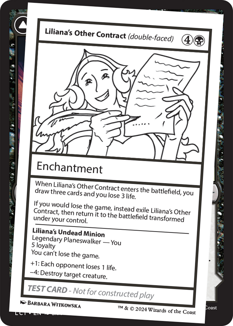 Liliana's Other Contract (double-faced) [Mystery Booster 2 Playtest Cards]-1