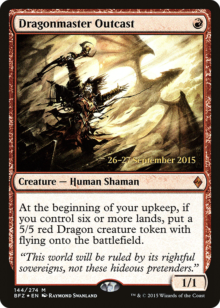 Dragonmaster Outcast [Battle for Zendikar Prerelease Promos]-1
