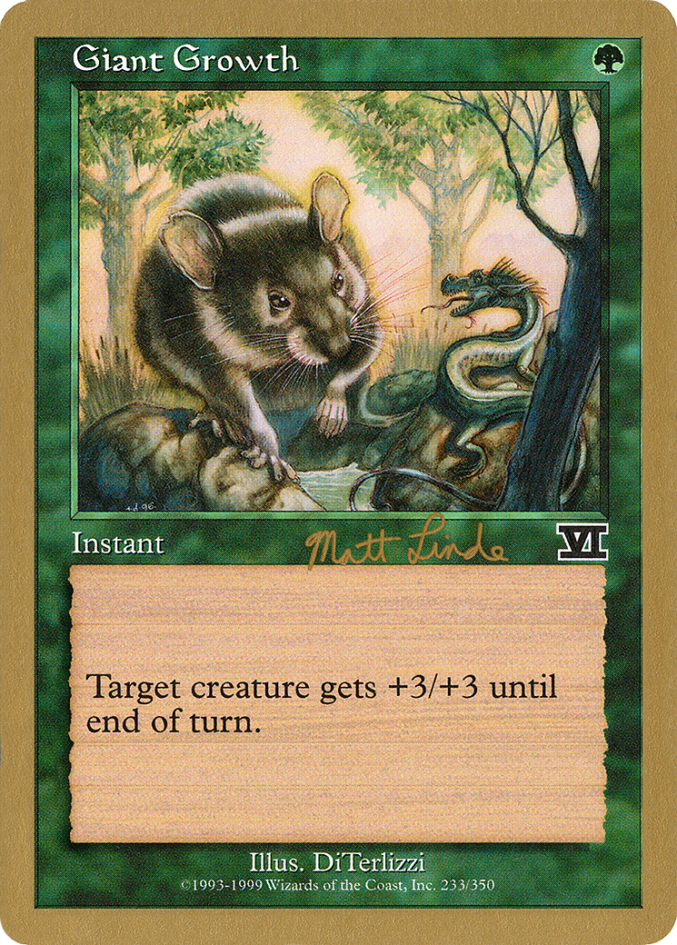 Giant Growth - 1999 Matt Linde (6ED) (WCD-) - World Championship Decks 1999-1