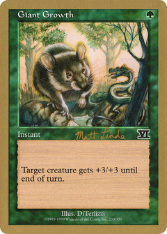 Giant Growth - 1999 Matt Linde (6ED) (WCD-) - World Championship Decks 1999-1