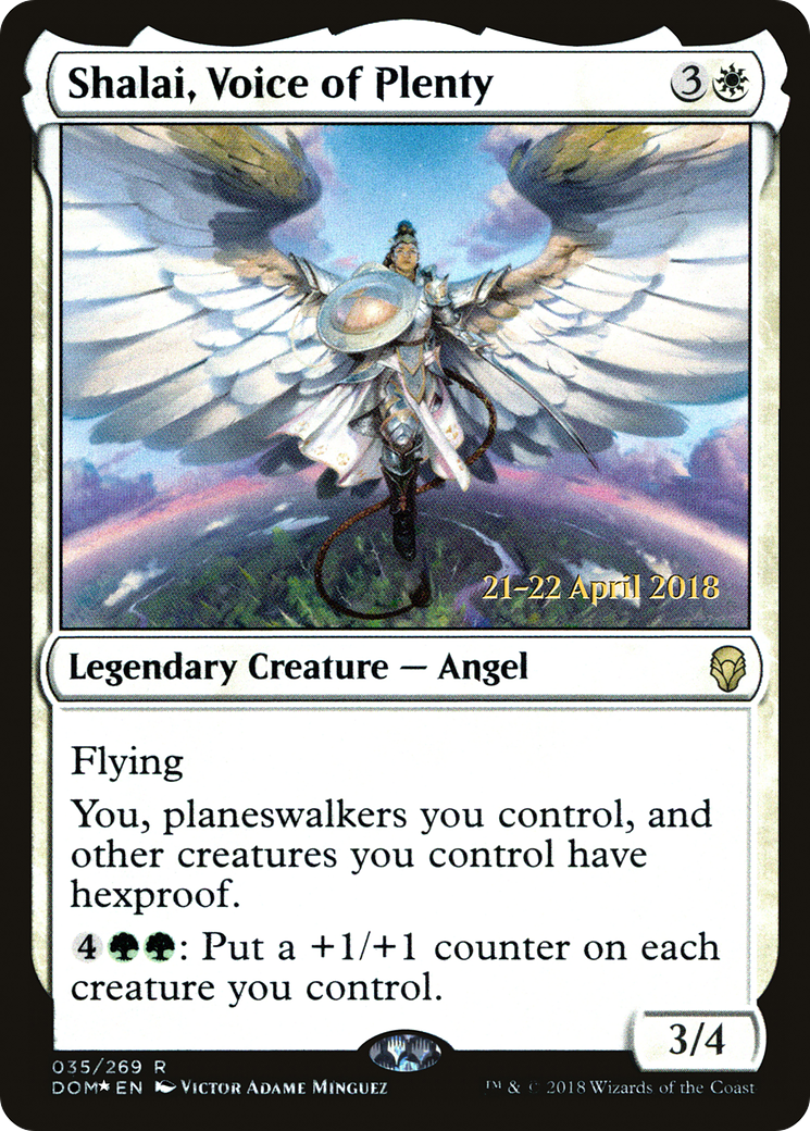 Shalai, Voice of Plenty [Dominaria Prerelease Promos]-1