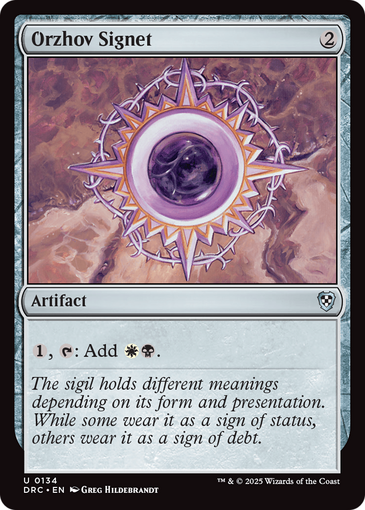 Orzhov Signet [Aetherdrift Commander]-1