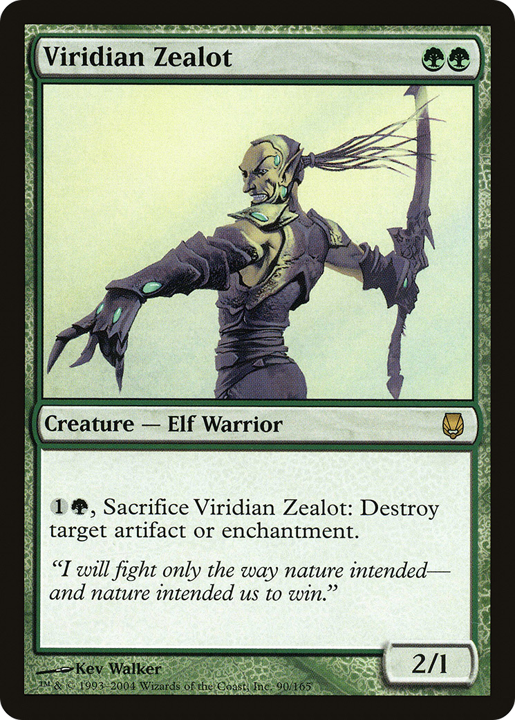 Viridian Zealot (DST-090) - Darksteel Foil-1