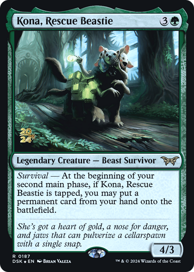 Kona, Rescue Beastie (0187) [Duskmourn: House of Horror Prerelease Promos]-6