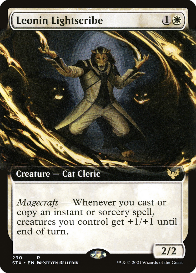 Leonin Lightscribe (Extended Art) [Strixhaven: School of Mages]-1