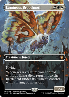 Luminous Broodmoth (Borderless) [Bloomburrow Commander]-1