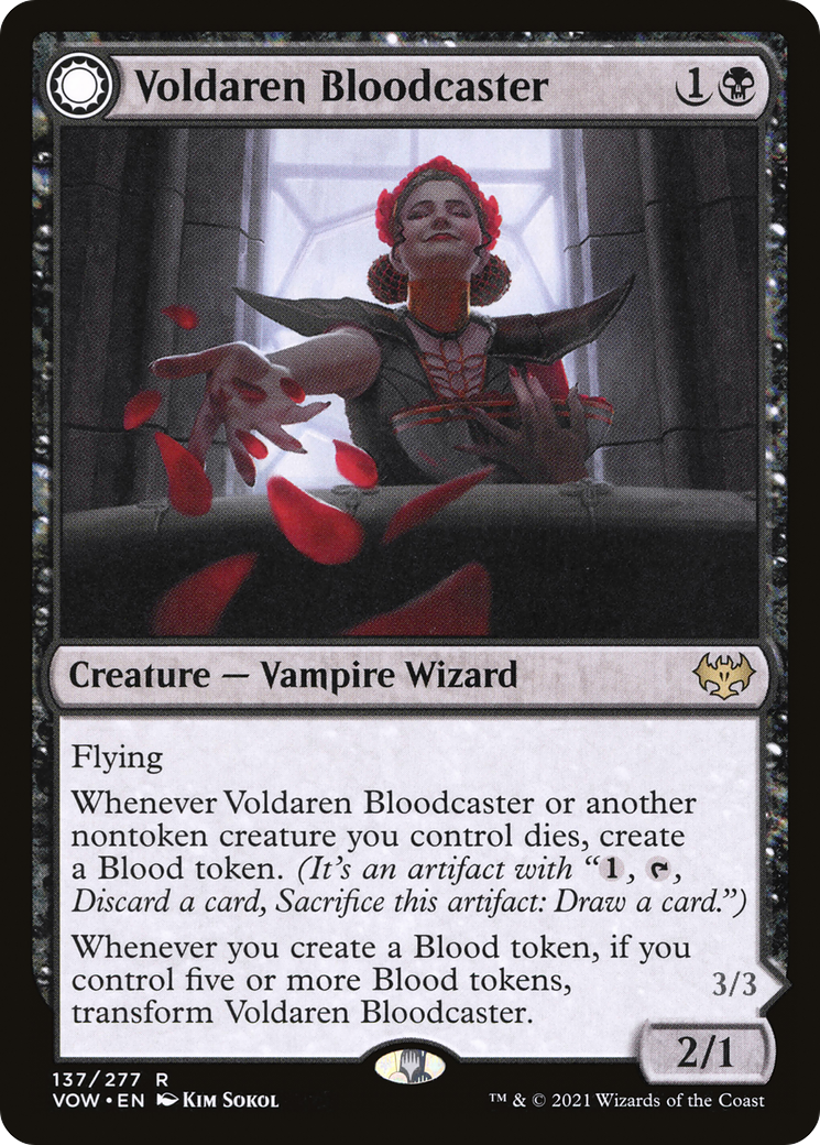Voldaren Bloodcaster (VOW-137) - Innistrad: Crimson Vow: (Double Faced Transform)-1