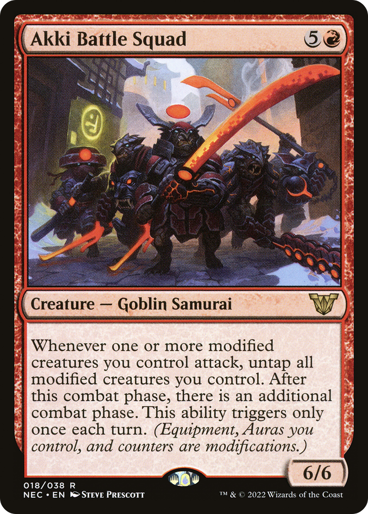 Akki Battle Squad [Kamigawa: Neon Dynasty Commander]-1