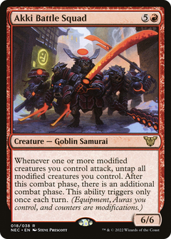 Akki Battle Squad [Kamigawa: Neon Dynasty Commander]-1