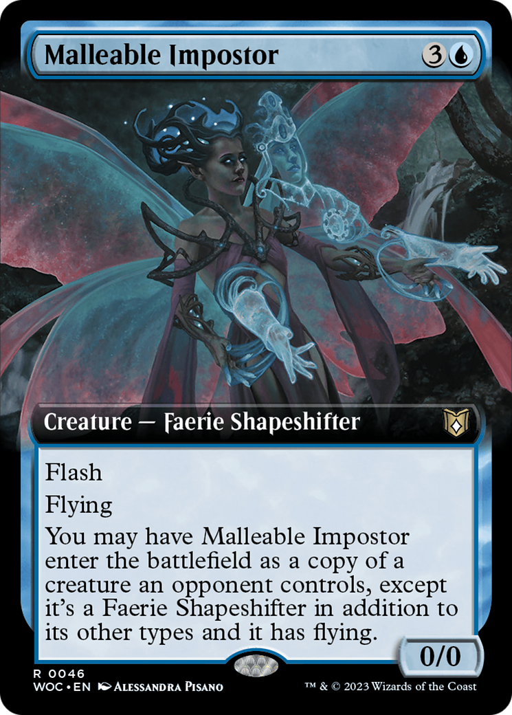 Malleable Impostor (Extended Art) [Wilds of Eldraine Commander]-1