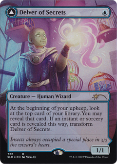 Delver of Secrets // Insectile Aberration (Borderless) [Secret Lair: From Cute to Brute]-1