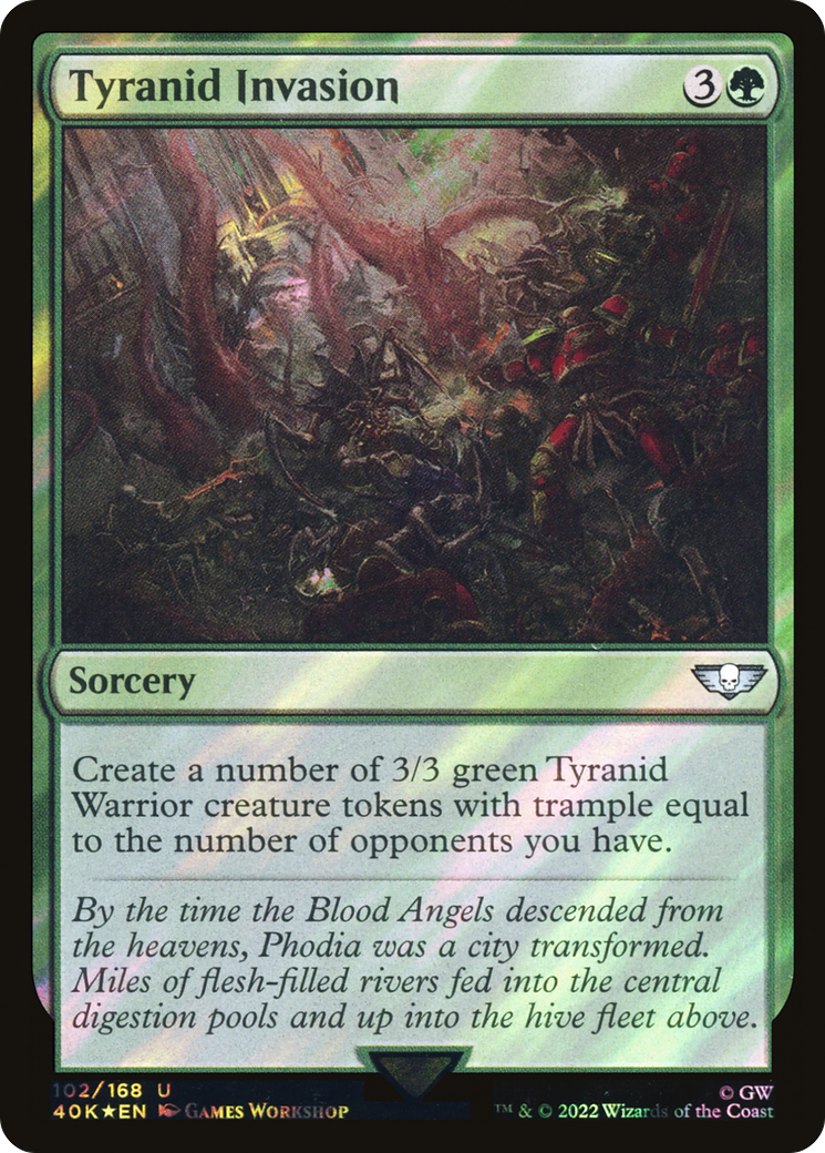 Tyranid Invasion (Surge Foil) (40K-102) - Warhammer 40,000 Commander Foil-1