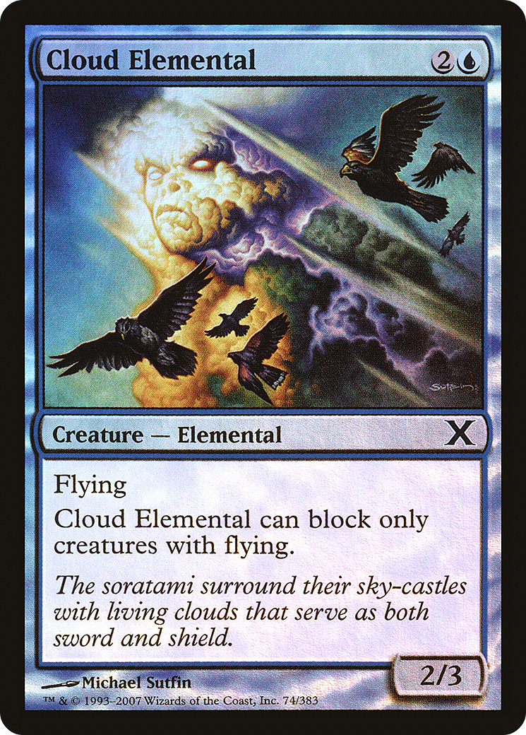 Cloud Elemental (10E-74★) - Tenth Edition Foil-1
