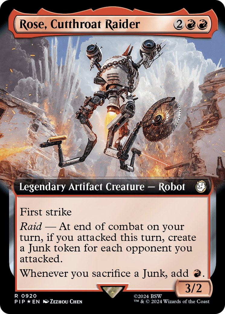Rose, Cutthroat Raider (Extended Art) (Surge Foil) [Fallout]-1