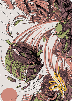 Savage Smash // Savage Smash (AOTJ-047) - Outlaws of Thunder Junction Art Series (Borderless)-1