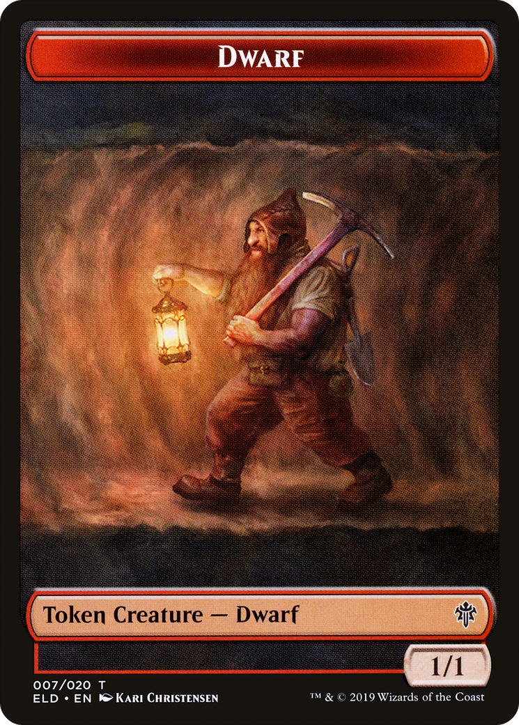 Dwarf Token [Throne of Eldraine Tokens]-1