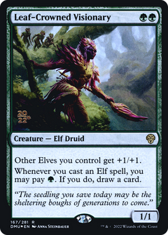 Leaf-Crowned Visionary [Dominaria United Prerelease Promos]-1