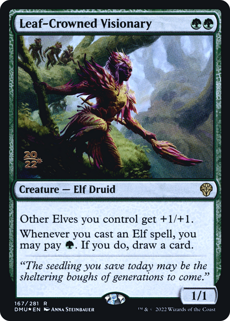 Leaf-Crowned Visionary [Dominaria United Prerelease Promos]-1