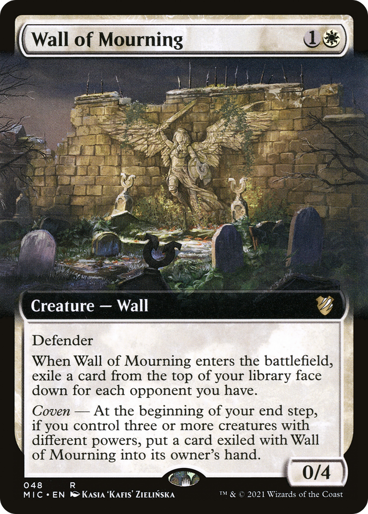 Wall of Mourning (Extended Art) (MIC-048) - Midnight Hunt Commander: (Extended Art)-1