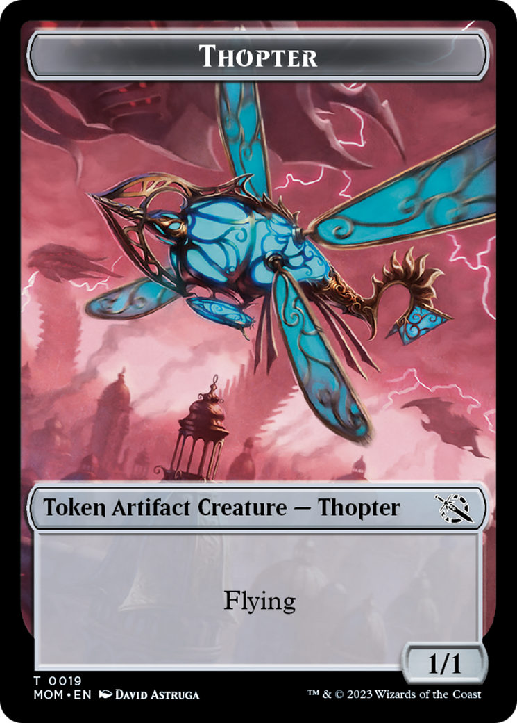Elemental (9) // Thopter Double-Sided Token [March of the Machine Tokens]-2