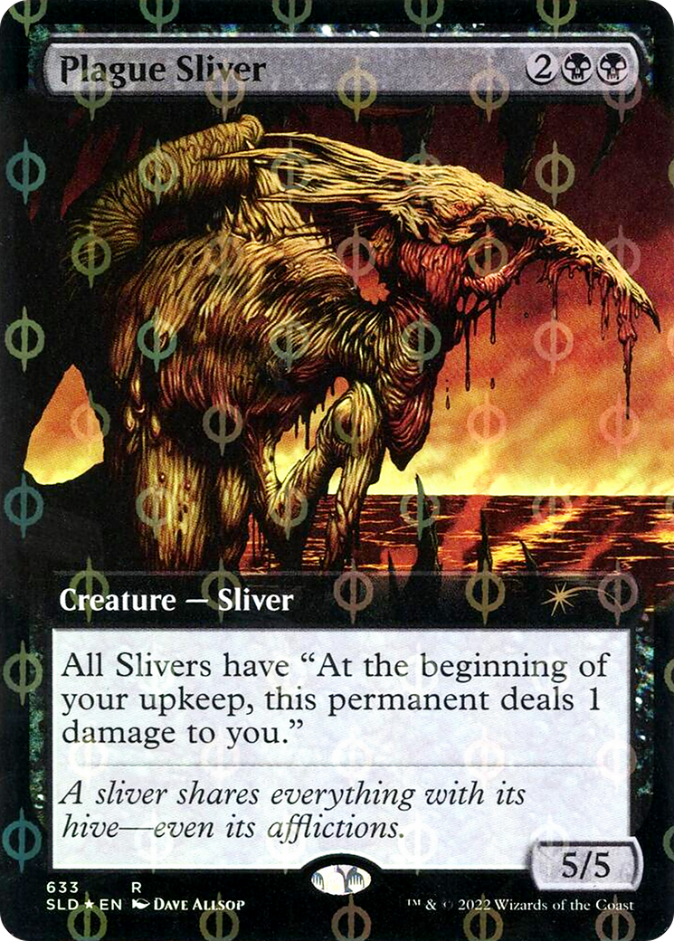 Plague Sliver (Extended Art) (Step-and-Compleat Foil) [Secret Lair Drop Promos]-1