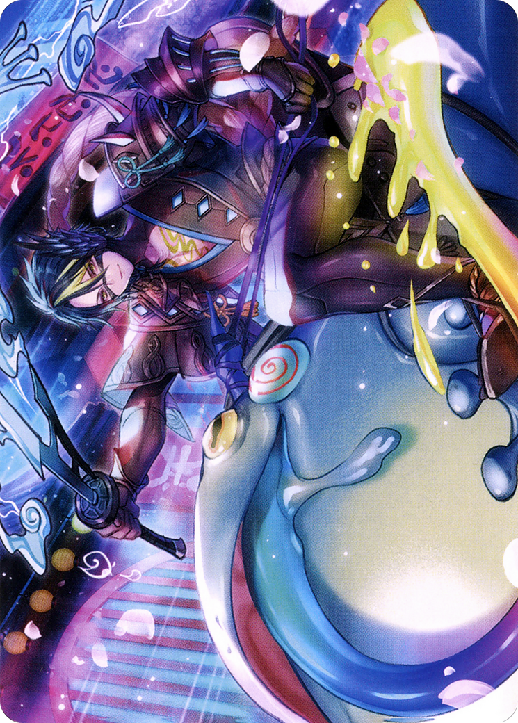 Tatsunari, Toad Rider // Tatsunari, Toad Rider (ANEO-060) - Neon Dynasty Art Series (Borderless)-1
