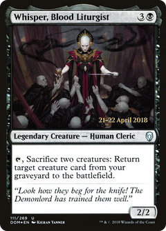 Whisper, Blood Liturgist (PRE-111) - Dominaria Promos Foil-1