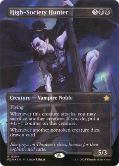 High-Society Hunter (Borderless) (Mana Foil) [Foundations]-1